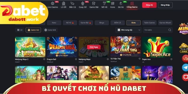 Bí quyết chơi nổ hũ DABET