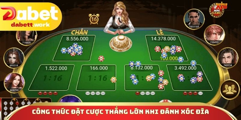 Công thức đặt cược thắng lớn khi đánh xóc đĩa