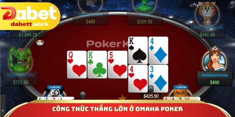 Công thức thắng lớn ở Omaha Poker